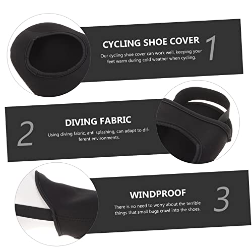 Protectores para los dedos de los pies cálidos de neopreno para ciclismo, fundas para calzado impermeables y cortaviento, accesorio para paseos en invierno miniatura 4