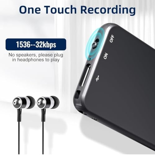 Image of SECURINNOV 32GB Slim Voice Recorder Slimmest Mini Voice Activated Audio Device | 750 Hours Recording Capacity | 30 Hours Battery Life with Premium Metal Case & MP3 Playback (Slim 32gb)