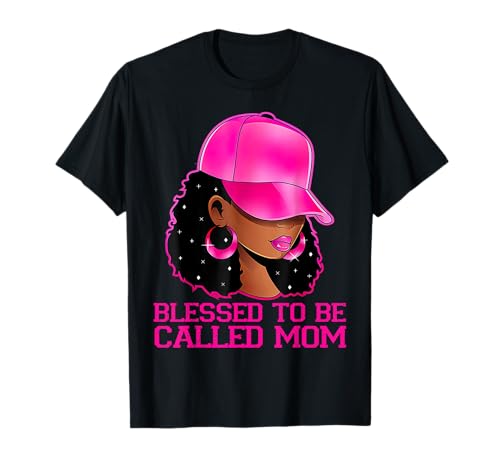 African American Afro Blessed To Be Called Mom Mothers Day T-Shirt