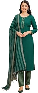 BILANZA Women's South Cotton Printed Work Kurta with Pant & Dupatta Set Price In India