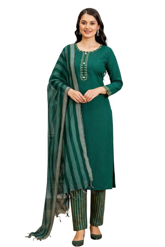 BILANZA Women's South Cotton Printed Work Kurta with Pant & Dupatta Set - Review, Price and Buying Guide