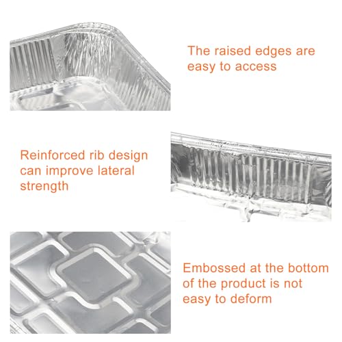 VOSSOT Alu Grillschale 30 Stück 8-Zoll Alu Grillschalen mit Kartonverpackung,Ofenfeste Aluschalen Grill für BBQ, Backen, Picknick,Heißluftfritteuse, Grill Schale für Gasgrill und Kohlegrill,Beständig