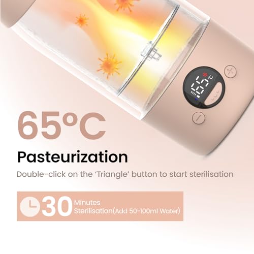 Miniatura 4 de Calienta Biberones Portátil, Calentador Biberon Portatil, Calentador De Biberones Recargable Usb, 500 Milímetros De Capacidad Calienta Agua Rápido Blanco