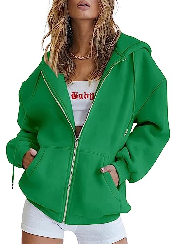 Image of PRETTYGARDEN Women's Fall Zip Up Hoodies Sweatshirts