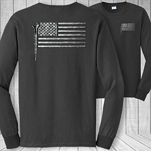 Ironworker American Flag Long Sleeve Shirt