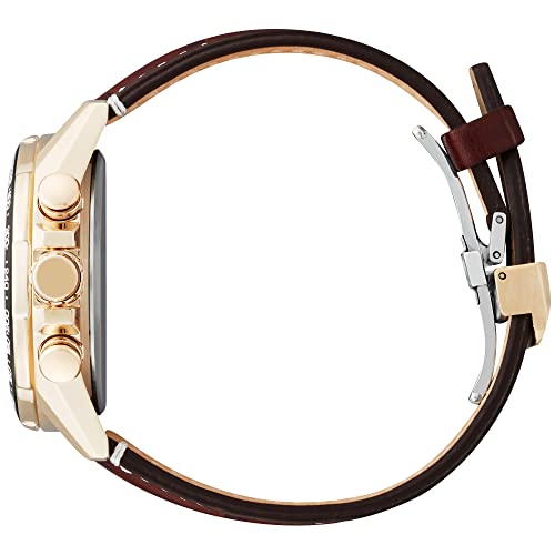 Citizen Men's Citizen Eco-Drive Chronograph Brown Leather Strap Watch Cb5919-00X - Image 3