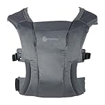 Ergobaby Embrace Soft Air Mesh Ergonomic Baby Carrier for Newborns from Birth, Ergonomic 2-Position Belly Carrier Front Carrier, Washed Black