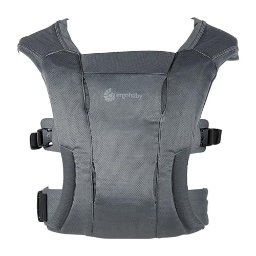 Ergobaby Embrace Soft Air Mesh Portabebé para recién nacidos, canguro portabebé ergonómico 2 posiciones, Washed Black