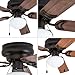 Prominence Home Alvina Traditional 42 Inch Ceiling Fan with Light, LED Flush Mount Ceiling Fan, Indoor Fan with 5 Blades, Light Cherry and Maple Brown Blade Finish Options, Bronze (50860-01)