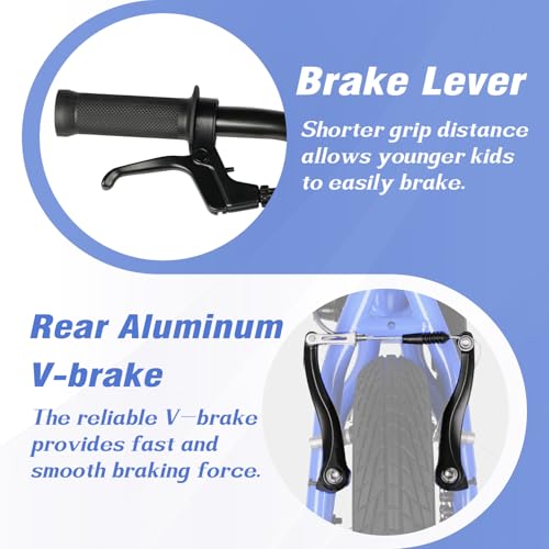 Image of 12 14 16 18 Inch Kids Bike BMX Style Bicycle with Training Wheels Coaster Brake for 2-10 Years Old Toddlers Boys Girls Multiple Colors