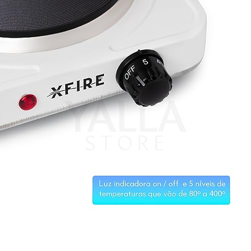 Fogão Cooktop Elétrico De Mesa 1 Boca Xfire 1000 Watts Branco (127)