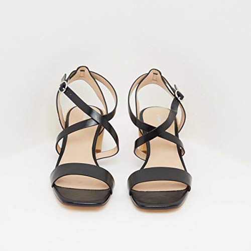 Image of shoexpress Women's Block Heel Open Toe Sandals with Buckle Closure