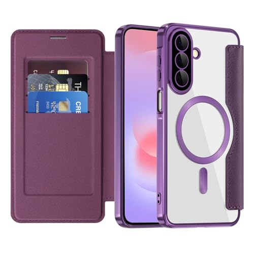 SIYOPINPFY Etui magnetyczne do Samsung Galaxy A27 5G, fioletowe JD