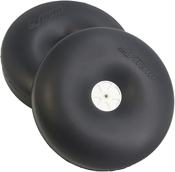 Dynam 5.5in 140mm Rubber Wheel Tires 3.7mm Axle Hole for RC Model Airplane Warbird