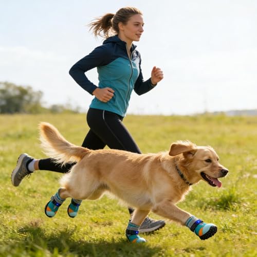 Bottes lumineuses pour chien réglables évitant les blessures en plein air