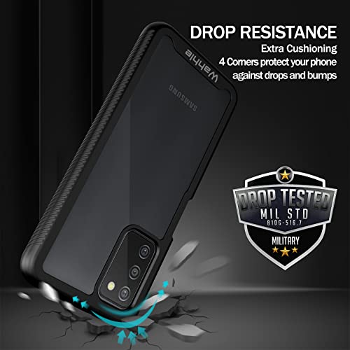 wahhle Compatible with Samsung Galaxy A03S Case, Built in Screen Protector Full Body Shockproof Slim Fit Bumper Protective Phone Cover for Samsung A03S 6.5 Inch Men Women-Black/Clear by wahhle - Used condition - Image 2