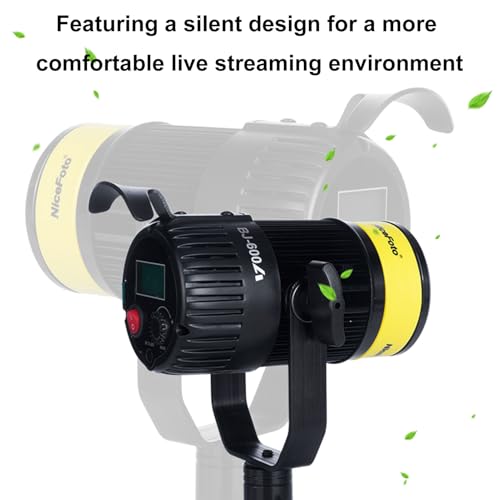 Luz de vídeo LED Diyeeni 3500LM con ángulo de zoom ajustable de 12-50 grados 6