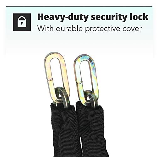 H&S Heavy Duty Bike Or Motorcycle Lock & Chain - Anti-Theft 6Mm X 1.2M Security Chain And Padlock With 5 Key Set #TOP1