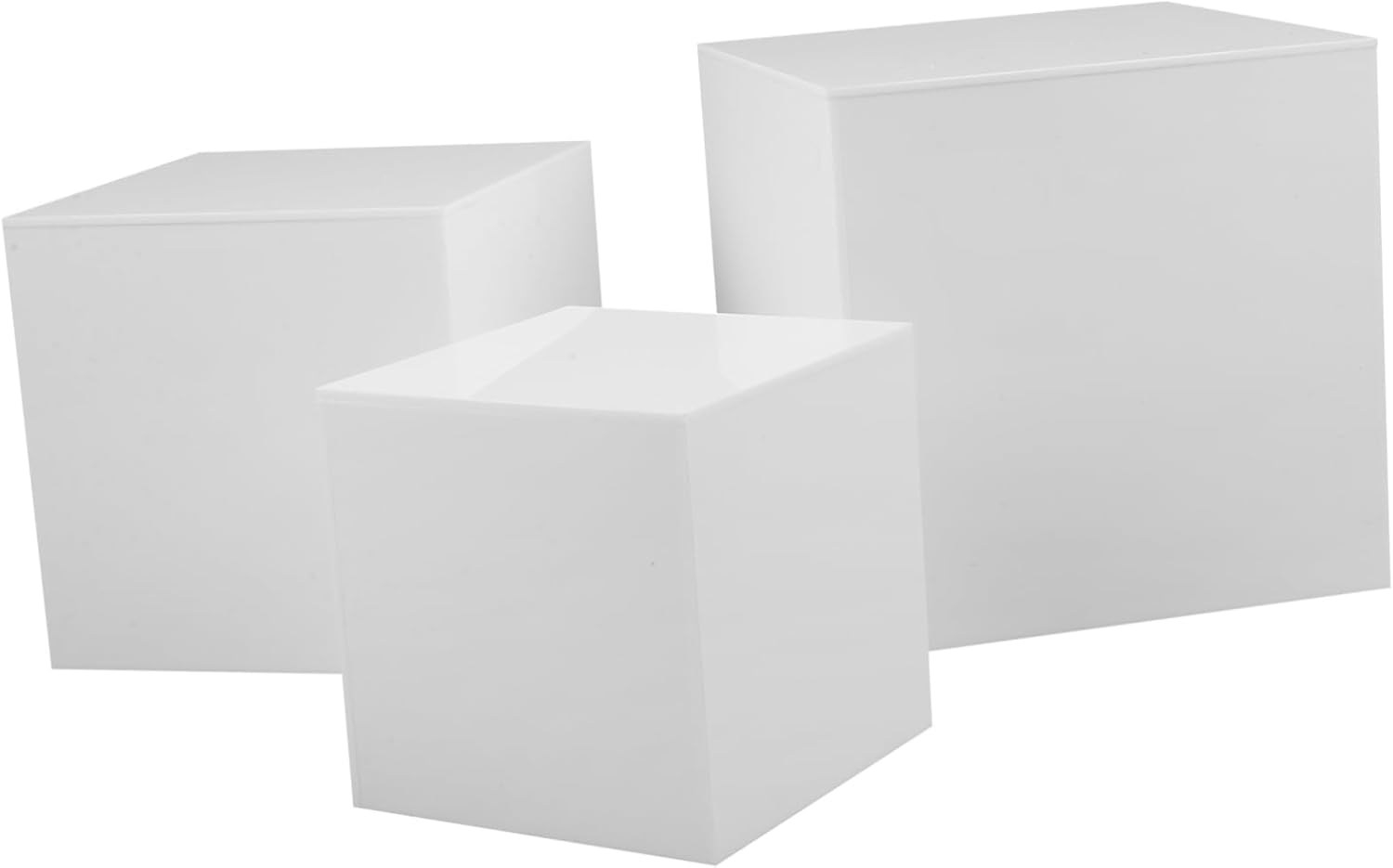 3pcs Acrylic Display Cube Multi-purpose Risers for Cake Dessert Collectibles Showcase Versatile Acrylic Display Case for Jewelry Crafts Party Favors