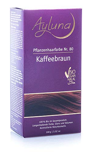 Ayluna Pflanzenhaarfarbe Haarfarbe 80 Kaffeebraun