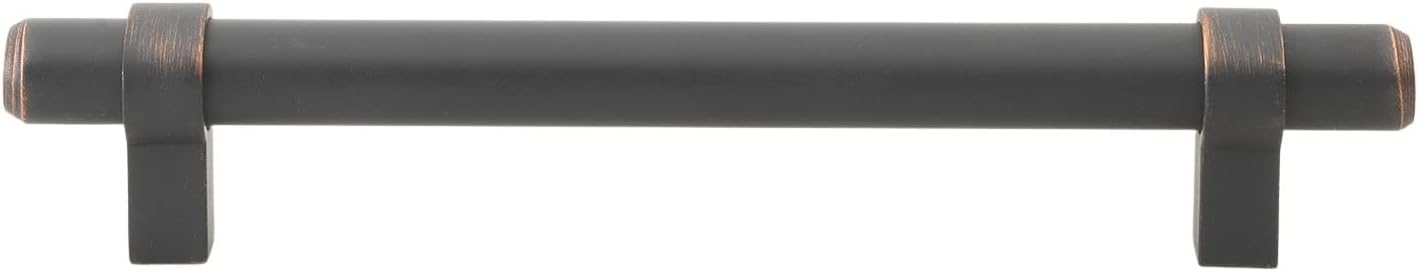 GlideRite Hardware 4007-128-ORB-25 5 inch CC Solid Euro Bar Pulls 25 Pack, 5", Oil Rubbed Bronze Finish