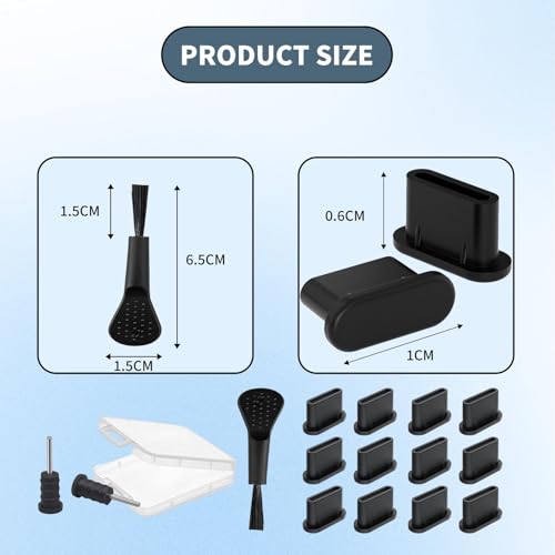 USB C staubschutz Staubschutz Stöpsel Pro Ladebuchse,USB C schutzkappe Abdeckung Wasserdicht Dust Reiniger Silikon,für Stopfen Audio Port Handy Schutzkappe Max Verschluss Stöpsel,Handy-reinigungsset
