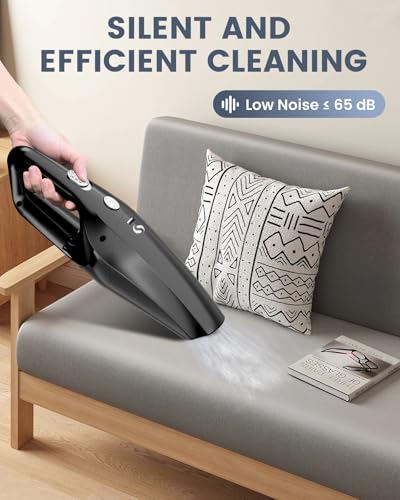 Image of Handheld Vacuum Cordless Mini Car Vacuum Cleaner Portable and Rechargeable with Powerful Suction for Car Home Office and Pet Hair with HEPA Filter and Lightweight