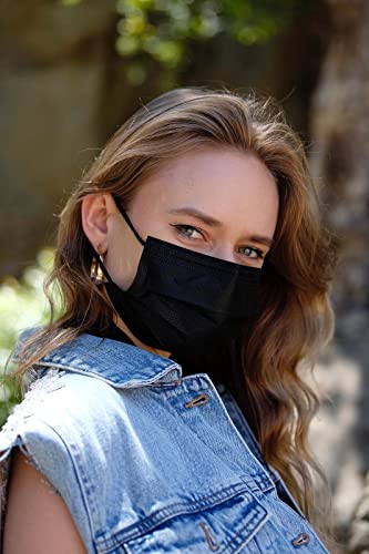 MagiCare USA Black Disposable Face Mask, Adult - 3 Ply Black Mask - Comfortable, Soft, Breathable Black Face Masks for Adults (50/Box) - Thumbnail 5