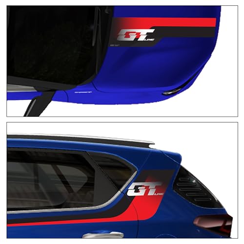 Image of GT Edition Car Graphics for Kia Sonet | Colour - Intelligency Blue | Size - 30.5 x 7 cm