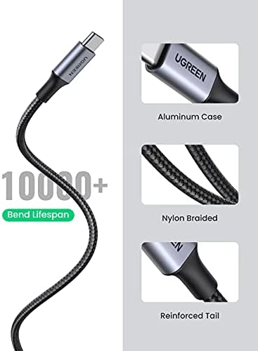 UGREEN 2.0 USB-A & USB-C Örgülü Şarj ve Data Kablosu, 1 Metre, Siyah, 60126 - Görsel 5