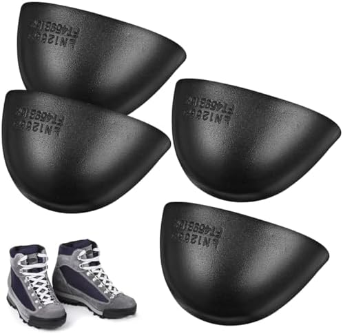 VILLCASE 2 Pairs Anti-Smash Safety Toe Caps for Work Boots Iron Toe Covers Inserts for Men Women Removable Shoe Protectors for Construction and Industrial Use