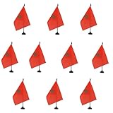 MATÉRIAU DE QUALITÉ : Fabriqué en tissu 100% polyester, la finition de ce petit drapeau Maroc de table est réalisé grâce à une découpe laser de haute précision. Satisfaction garantie !