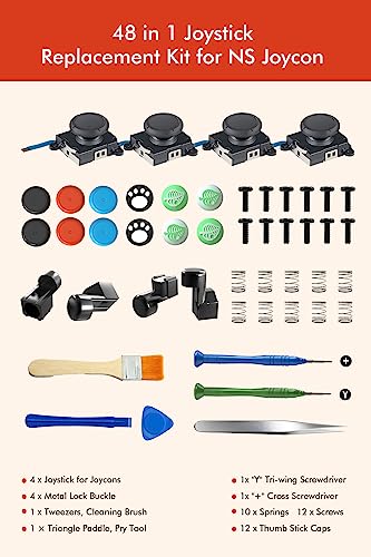 image for OLCLSS Joycon Joystick Replacement Kit( 48 in one), Switch Joystick Re
