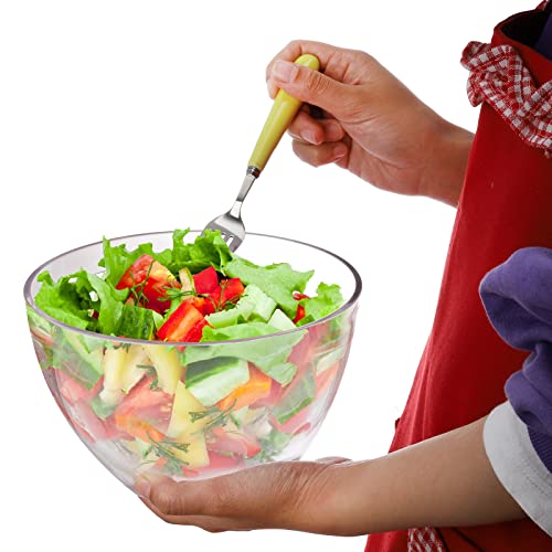 Lyellfe LY-SALADBOWL-ANGLE-3P 3 Pack Angled Plastic Bowls, Clear Salad Serving Bowls, Thick Acrylic Candy Bowls For Parties In Assorted Sizes, Snack Bowl thumb #4