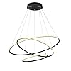 ROYAL PEARL Modern 3-Ring LED Chandelier Dimmable Contemporary Ceiling Light LED Pendant Light for Dinning Room, Living…
