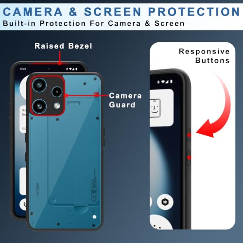 Image of CEDO Backcover for Nothing Phone 3a Lite (5G) | Camera Protection Bump Shockproof Edge | Ultra Hybrid Transparent Acrylic Clear TPU+PC Hard Backcase Cover (Black)