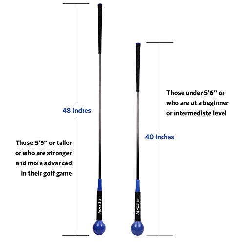 Asyxstar Golf Swing Trainer Aid - Power Flex Golf Swing Training aid for Strength and Tempo Golf Warm Up Stick