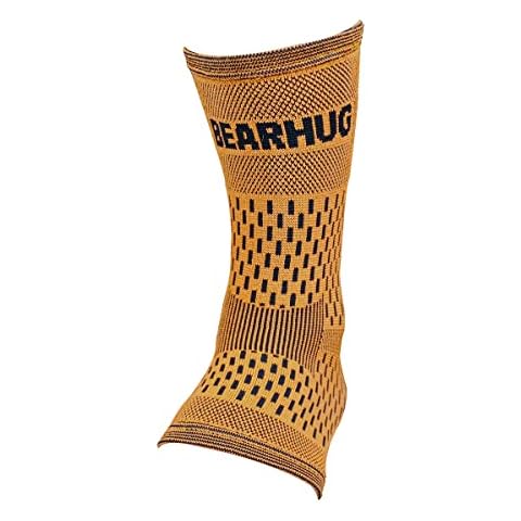 Bearhug Ankle Support for Men and Women - Ankle Brace for Sprained Ankle, Ligament Damage and Achilles Tendonitis Support - Bamboo Ankle Strap for Sports, Running, Gym Cover