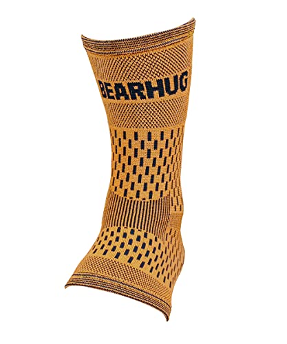 Bearhug Ankle Support for Men and Women - Ankle Brace for Sprained Ankle, Ligament Damage and Achilles Tendonitis Support - Bamboo Ankle Strap for Sports, Running, Gym