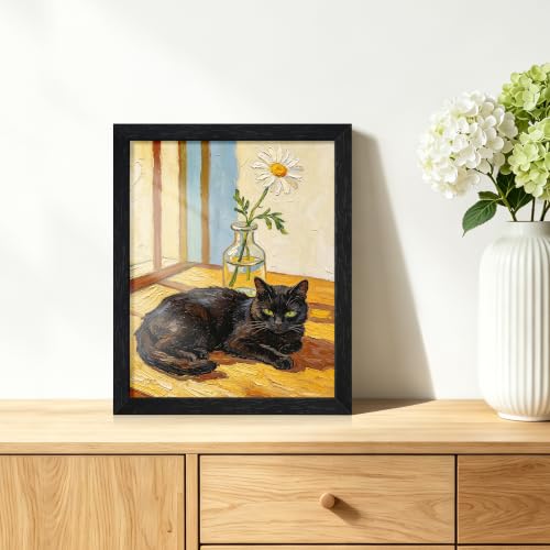 Image of 8x10 Picture Frame Set of 4, Solid Wood Frames, Black Woodgrain | Tabletop Display 8x10 Photos without Mat, Horizontal or Vertical Wall Mounting Poster Frame