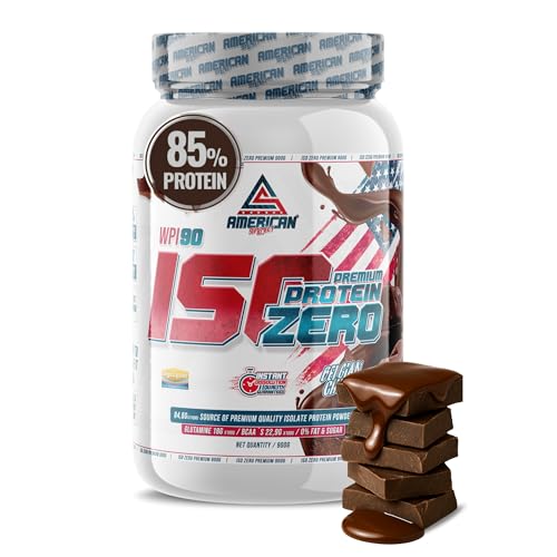 AS American Suplement | Proteina Isolada Zero 900g | 0% Azúcares y 0% Grasa | Proteinas para masa muscular | Proteina en polvo | Recuperador Muscular | Chocolate | Bajo en Carbohidratos.