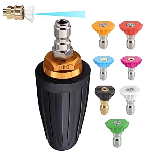 Dicas para Pressão | Conjunto 8 bicos turbo rotativos para lavadora alta pressão | 7 pontas bico 4000 PSI, 1/4 polegada Acessórios lavadora alta pressão Ming chen