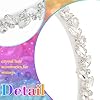 Fashband Bandeaux en cristal Serre-tête pailleté en strass Serre-tête de mariage de mariée à porter quotidiennement Accessoires de coiffure pour femmes et filles (strass) #4