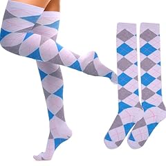 Blue and White Argyle 1 Pack