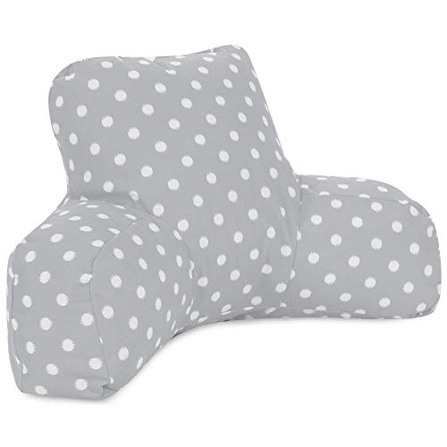 Majestic Home Goods Ikat Dot Reading Pillow, Gray