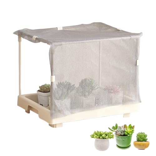 Raypontia Invernadero para Interiores, Estanterías de Cultivo Móviles, Protección Invernal para Huerto Urbano En Jardín Terraza Balcón