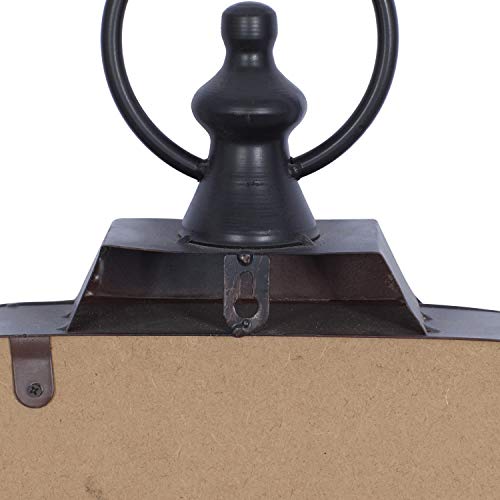 Deco 79 Metal Distressed Pocket Watch Style Wall Clock With Ring Finial, 18" X 3" X 26", Black #TOP6