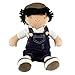 Tikiri Ethically Sri Lankan Tikiri Toys Joe Fabric Baby Doll, Boy Baby Doll in Dungaree and Cap, Ages 6 Months & Up