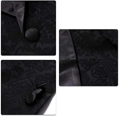 Sliktaa Boys Wedding Suits 2 Pieces Prom Page Boy Suit Jacquard Shawl Lapel Slim Fit Tux Jacket & Pants