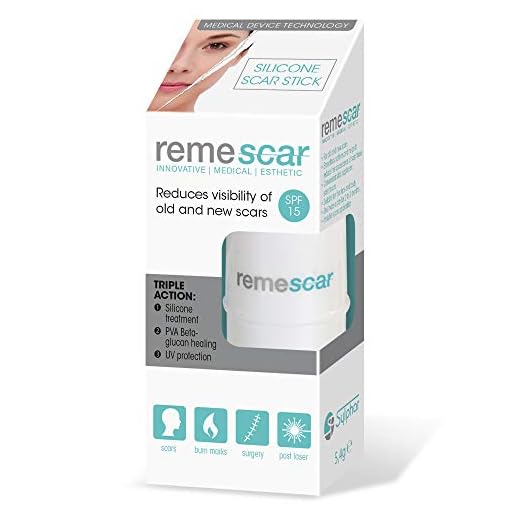 Remescar - Stick de silicona para cicatrices - Tratamiento de cicatrices nuevas y antiguas - Protección ultravioleta - Tratamiento de gel de silicona para la reducción de cicatrices